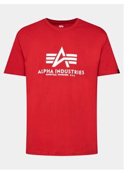 Alpha Industries T-Shirt Basic 100501 Czerwony Regular Fit ze sklepu MODIVO w kategorii T-shirty męskie - zdjęcie 170009580