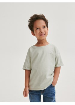 Reserved - T-shirt oversize z napisami - jasnozielony ze sklepu Reserved w kategorii Koszulki niemowlęce - zdjęcie 170010911