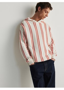 Reserved - Sweter z kapturem - złamana biel ze sklepu Reserved w kategorii Swetry męskie - zdjęcie 170011011