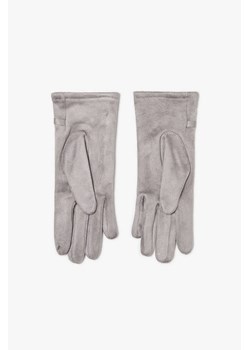 Rękawiczki z ozdobnym paskiem jasnoszare ze sklepu Moodo.pl w kategorii Rękawiczki damskie - zdjęcie 170011091