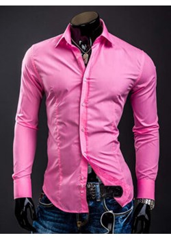 Koszula męska elegancka z długim rękawem koralowa Bolf 1703A ze sklepu Denley w kategorii Koszule męskie - zdjęcie 170022974