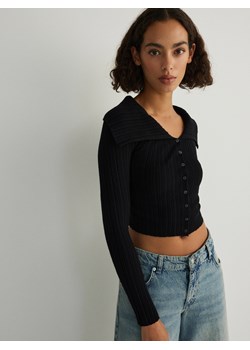 Reserved - Bluzka z wiskozą - czarny ze sklepu Reserved w kategorii Swetry damskie - zdjęcie 170023191