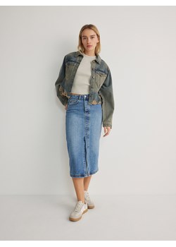 Reserved - Jeansowa spódnica midi - niebieski ze sklepu Reserved w kategorii Spódnice - zdjęcie 170023252