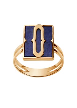 Pierścionek złoty z lapis lazuli - Nomad ze sklepu YES.pl w kategorii Pierścionki - zdjęcie 170023513
