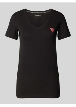 T-shirt z detalem z logo ze sklepu Peek&Cloppenburg  w kategorii Bluzki damskie - zdjęcie 170038742