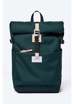 Sandqvist plecak Ilon kolor zielony duży gładki SQA1563-1563 ze sklepu PRM w kategorii Plecaki - zdjęcie 170039160