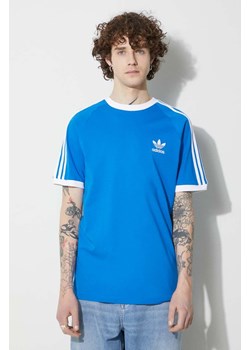 adidas Originals t-shirt bawełniany kolor niebieski z aplikacją  IN7745 ze sklepu PRM w kategorii T-shirty męskie - zdjęcie 170039214