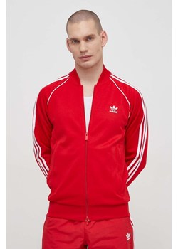 adidas Originals bluza męska kolor czerwony z aplikacją ze sklepu PRM w kategorii Bluzy męskie - zdjęcie 170039361