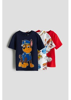 H & M - T-shirt z nadrukiem 3-pak - Niebieski ze sklepu H&M w kategorii T-shirty chłopięce - zdjęcie 170039671