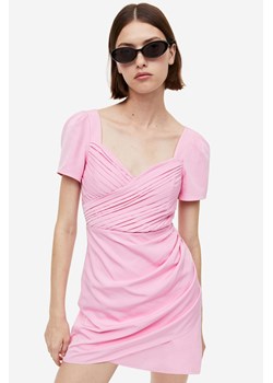 H & M - Sukienka z bufiastym rękawem - Różowy ze sklepu H&M w kategorii Sukienki - zdjęcie 170039774