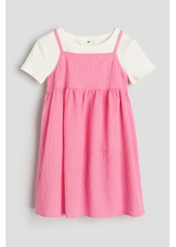 H & M - Komplet 2-częściowy z T-shirtem i sukienką - Różowy ze sklepu H&M w kategorii Komplety dziewczęce - zdjęcie 170039863