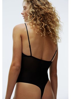 H & M - Siateczkowe body thong Light Shape - Czarny ze sklepu H&M w kategorii Body damskie - zdjęcie 170039882
