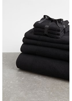 H & M - Ręcznik do twarzy z bawełnianej frotté 3-pak - Czarny ze sklepu H&M w kategorii Ręczniki - zdjęcie 170039913