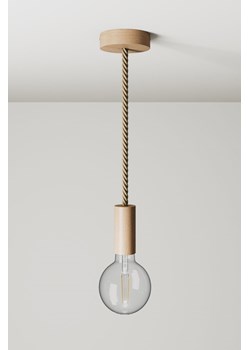 H & M - Drewniana Lampa Sufitowa Z Żarówką - Pomarańczowy ze sklepu H&M w kategorii Lampy wiszące - zdjęcie 170040260