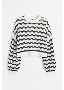 H & M - Ażurowy sweter - Niebieski ze sklepu H&M w kategorii Swetry damskie - zdjęcie 170040372