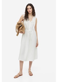 H & M - Sukienka ze sznurkiem do ściągania - Biały ze sklepu H&M w kategorii Sukienki - zdjęcie 170040464