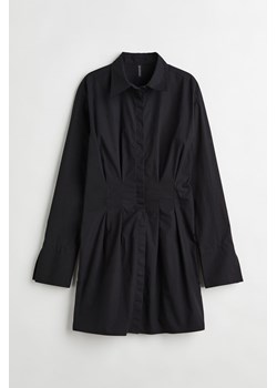 H & M - Szmizjerka z bawełnianej popeliny - Czarny ze sklepu H&M w kategorii Sukienki - zdjęcie 170040481