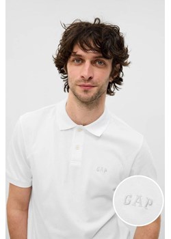 polo męskie gap 586306 biały ze sklepu Royal Shop w kategorii T-shirty męskie - zdjęcie 170043332