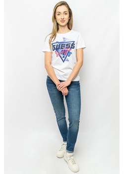 t-shirt damski guess v3bi09 i3z14 biały ze sklepu Royal Shop w kategorii Bluzki damskie - zdjęcie 170043343