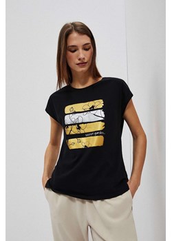 Czarna koszulka damska z nadrukiem ze sklepu 5.10.15 w kategorii Bluzki damskie - zdjęcie 170043473
