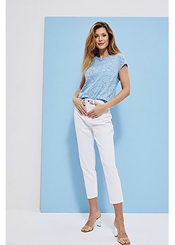 T-shirt damski z nadrukiem błękitny ze sklepu 5.10.15 w kategorii Bluzki damskie - zdjęcie 170043490