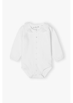Eleganskie body niemowlęce z kołnierzykiem - białe ze sklepu 5.10.15 w kategorii Body niemowlęce - zdjęcie 170043511