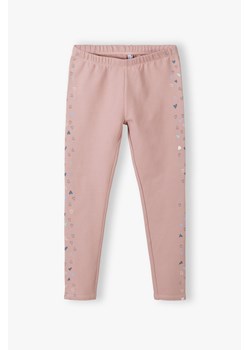 Różowe legginsy dziewczęce z nadrukiem ze sklepu 5.10.15 w kategorii Spodnie dziewczęce - zdjęcie 170043574