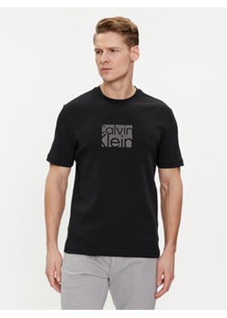 Calvin Klein T-Shirt Emroidered Block K10K112498 Czarny Slim Fit ze sklepu MODIVO w kategorii T-shirty męskie - zdjęcie 170045540