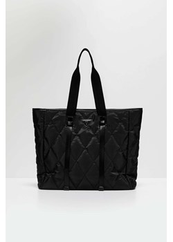 Torba z geometrycznym pikowaniem na ramię czarna ze sklepu Moodo.pl w kategorii Torby Shopper bag - zdjęcie 170048221