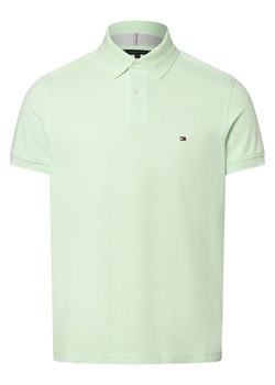 Tommy Hilfiger Męska koszulka polo Mężczyźni Bawełna miętowy jednolity ze sklepu vangraaf w kategorii T-shirty męskie - zdjęcie 170049050