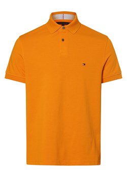 Tommy Hilfiger Męska koszulka polo Mężczyźni Bawełna pomarańczowy jednolity ze sklepu vangraaf w kategorii T-shirty męskie - zdjęcie 170049051