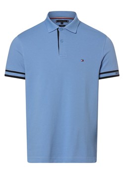 Tommy Hilfiger Męska koszulka polo Mężczyźni Bawełna jasnoniebieski jednolity ze sklepu vangraaf w kategorii T-shirty męskie - zdjęcie 170049101