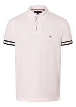Tommy Hilfiger Męska koszulka polo Mężczyźni Bawełna biały jednolity ze sklepu vangraaf w kategorii T-shirty męskie - zdjęcie 170049103