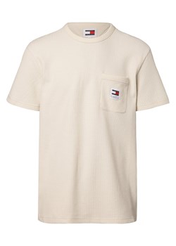 Tommy Jeans Koszulka męska Mężczyźni piaskowy wypukły wzór tkaniny ze sklepu vangraaf w kategorii T-shirty męskie - zdjęcie 170049112