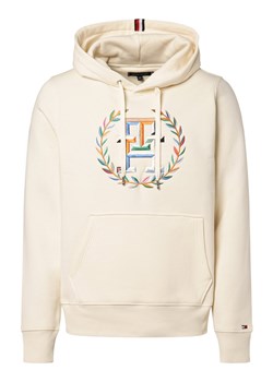 Tommy Hilfiger Męski sweter z kapturem Mężczyźni Bawełna écru jednolity ze sklepu vangraaf w kategorii Bluzy męskie - zdjęcie 170049130