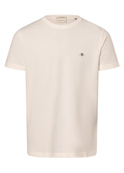 Gant Koszulka męska Mężczyźni Bawełna beżowy jednolity ze sklepu vangraaf w kategorii T-shirty męskie - zdjęcie 170049134