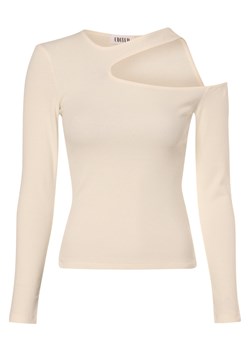 EDITED Damska koszulka z długim rękawem Kobiety Bawełna écru jednolity ze sklepu vangraaf w kategorii Bluzki damskie - zdjęcie 170049243