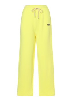 american vintage Damskie spodnie dresowe - Izubird Kobiety Bawełna cytrynowy jednolity ze sklepu vangraaf w kategorii Spodnie damskie - zdjęcie 170049254