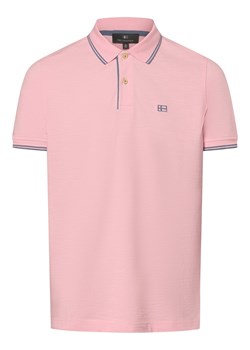 Nils Sundström Męska koszulka polo Mężczyźni Bawełna różowy jednolity ze sklepu vangraaf w kategorii T-shirty męskie - zdjęcie 170055993