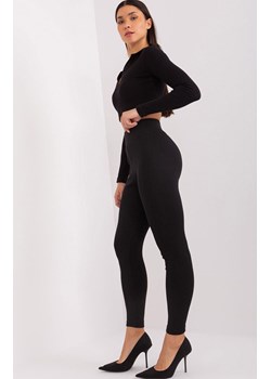 Klasyczne czarne legginsy damskie LO-LG-LK-535.10, Kolor czarny, Rozmiar S, Merribel ze sklepu Intymna w kategorii Spodnie damskie - zdjęcie 170056932