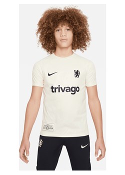 Przedmeczowa koszulka piłkarska z krótkim rękawem dla dużych dzieci Nike Dri-FIT Chelsea F.C. Academy Pro - Brązowy ze sklepu Nike poland w kategorii T-shirty chłopięce - zdjęcie 170057582