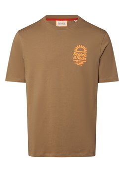 Scotch & Soda Koszulka męska Mężczyźni Bawełna taupe jednolity ze sklepu vangraaf w kategorii T-shirty męskie - zdjęcie 170058540
