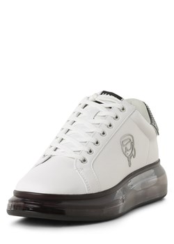 KARL LAGERFELD Męskie skórzane buty sportowe Mężczyźni skóra biały jednolity ze sklepu vangraaf w kategorii Buty sportowe męskie - zdjęcie 170058552