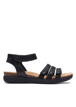 Clarks Skórzane sandały w kolorze czarnym ze sklepu Limango Polska w kategorii Sandały damskie - zdjęcie 170061901