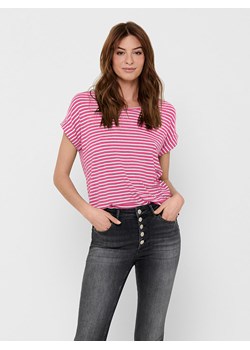 ONLY Koszulka w kolorze różowo-białym ze sklepu Limango Polska w kategorii Bluzki damskie - zdjęcie 170062040