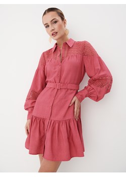 Mohito - Różowa koszulowa sukienka mini - różowy ze sklepu Mohito w kategorii Sukienki - zdjęcie 170062303