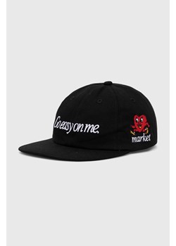 Market czapka z daszkiem bawełniana Fragile 6 Panel Hat kolor czarny z aplikacją 390000438 ze sklepu PRM w kategorii Czapki z daszkiem damskie - zdjęcie 170064874