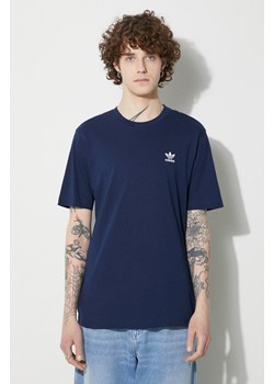 adidas Originals t-shirt bawełniany Essential Tee męski kolor granatowy z aplikacją IR9693 ze sklepu PRM w kategorii T-shirty męskie - zdjęcie 170064982