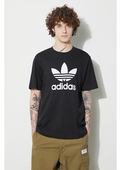 adidas Originals t-shirt bawełniany Trefoil męski kolor czarny z nadrukiem IU2364 ze sklepu PRM w kategorii T-shirty męskie - zdjęcie 170064984