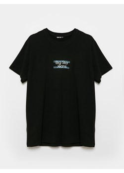 Koszulka męska z nadrukiem czarna Relef 906 ze sklepu Big Star w kategorii T-shirty męskie - zdjęcie 170067272
